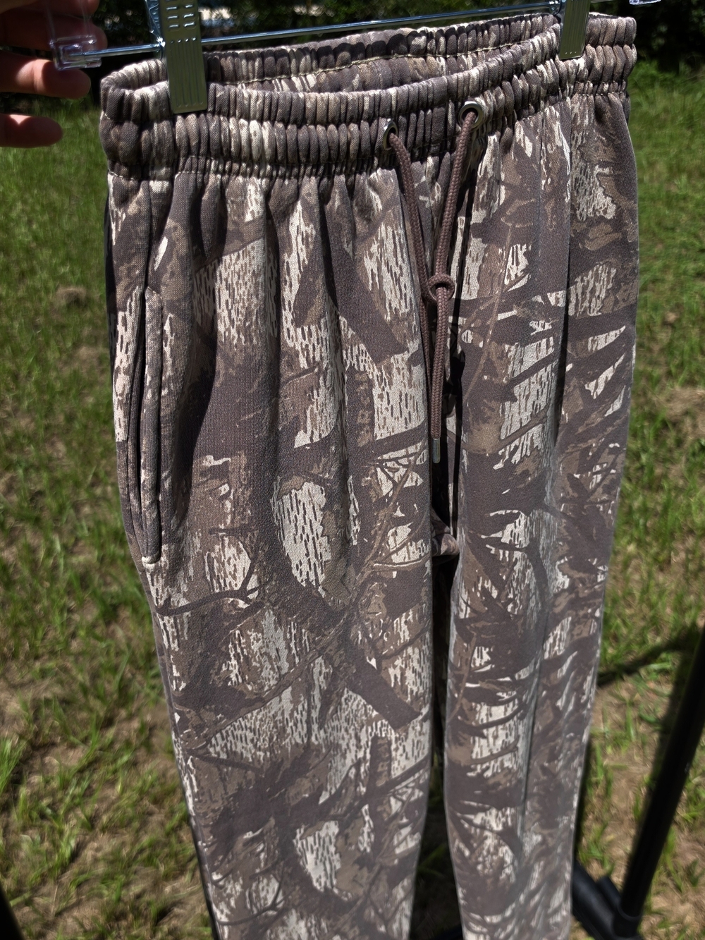 Men's Brown Camouflage Jogger Sweatpants with Drawstring Waist
